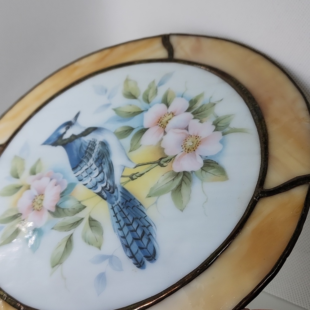 Vintage Bird and Flowers Round Suncather - Picture 6 of 9